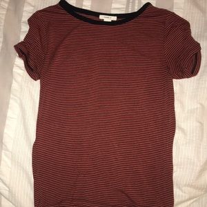 Red and black striped t-shirt